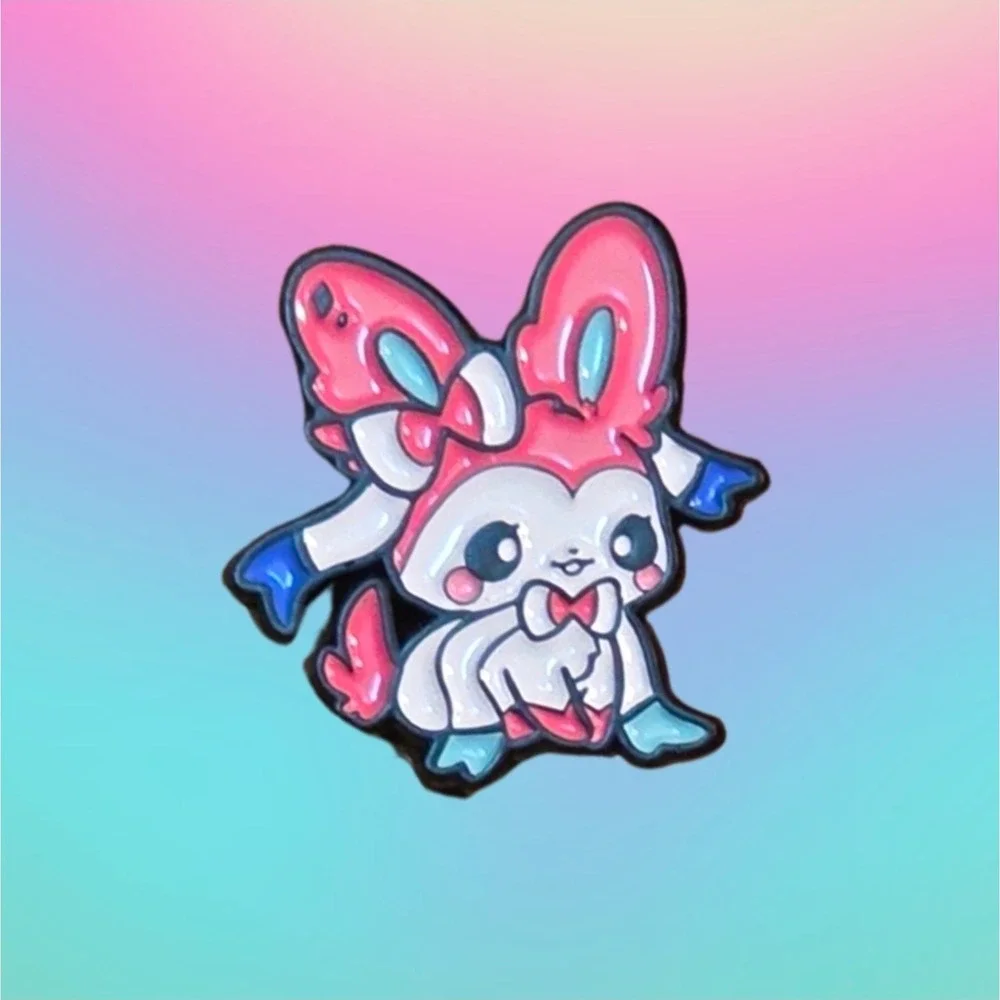 Pokémon SYLVEON Eevee Evolutions Chibi‎ Enamel Pin Set – Collector's Charm